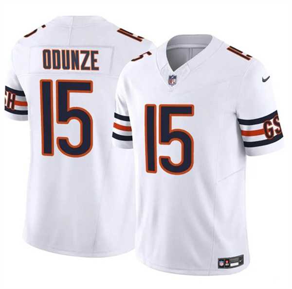 Men & Women & Youth Chicago Bears #15 Rome Odunze White 2024 Draft F.U.S.E. Vapor Stitched Jersey->cincinnati bengals->NFL Jersey